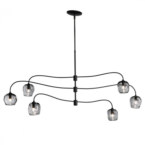 Hubbardton Forge Ume 6 Light Large Pendant Model: 136357-SKT-MULT-84-FD0710