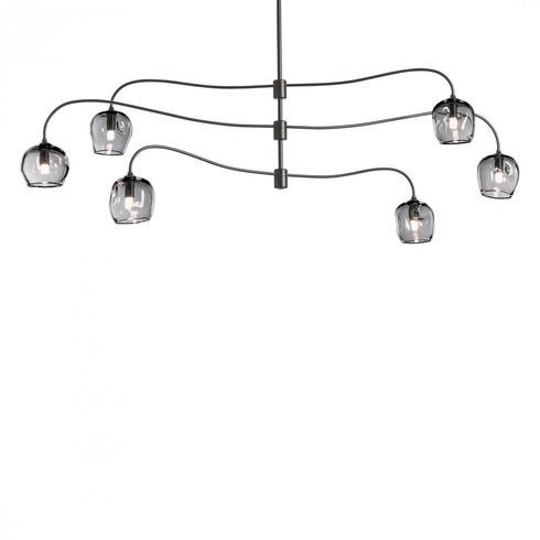 Hubbardton Forge Ume 6 Light Large Pendant Model: 136357-SKT-MULT-84-FD0710