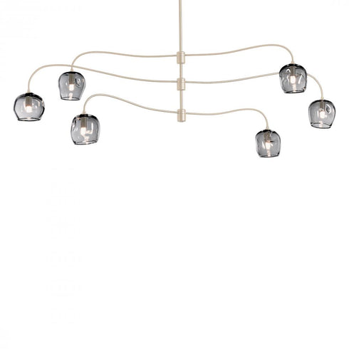 Hubbardton Forge Ume 6 Light Large Pendant Model: 136357-SKT-MULT-84-FD0710