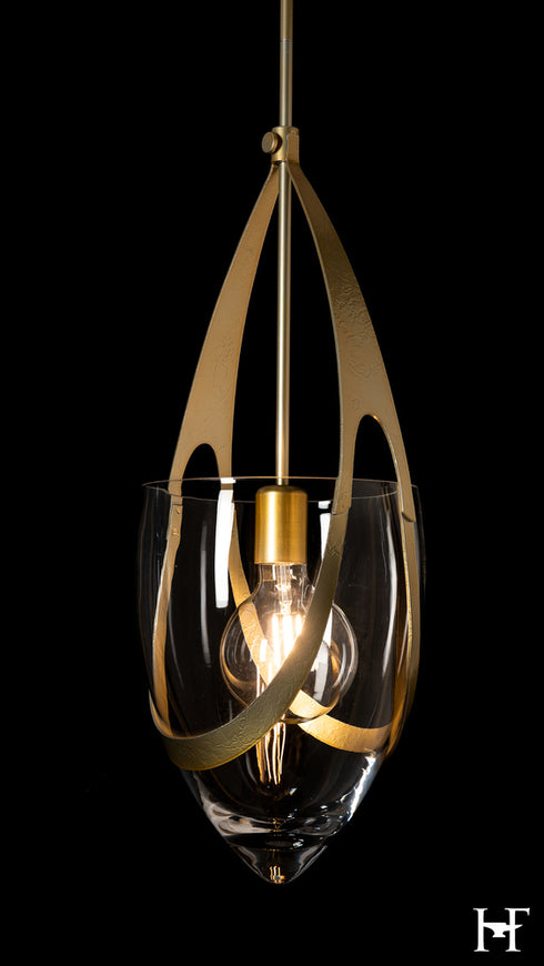 Hubbardton Forge Vaso Pendant in Modern Brass Finish Model: 187468-SKT-MULT-86-ZM0838