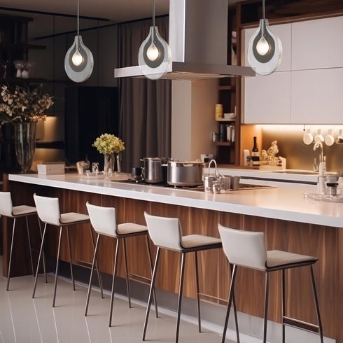 Hubbardton Forge Veneto 1 Light Pendant in Sterling Finish Model: 401851-SKT-MULT-85-YE0796