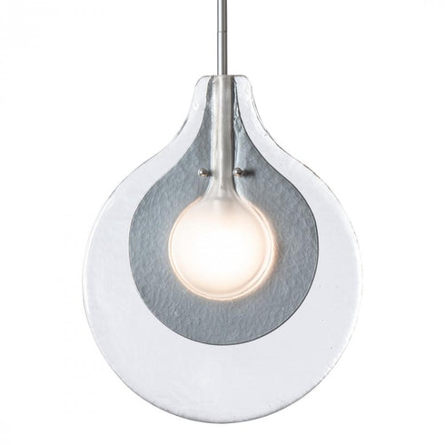 Hubbardton Forge Veneto 1 Light Pendant in Sterling Finish Model: 401851-SKT-MULT-85-YE0796