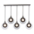Hubbardton Forge Veneto 5 Light Linear Pendant in Oil Rubbed Bronze Finish Model: 401319-SKT-MULT-14-YE0796