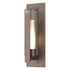Hubbardton Forge Vertical Bar Fluted Glass Large Outdoor Sconce in Coastal Oil Rubbed Bronze Finish Model: 307283-SKT-14-ZU0662