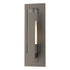 Hubbardton Forge Vertical Bar Fluted Glass Small Outdoor Sconce in Coastal Oil Rubbed Bronze Finish Model: 307281-SKT-14-ZU0660
