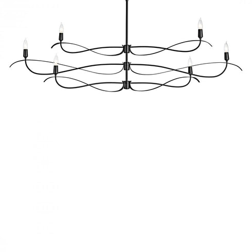 Hubbardton Forge Willow 6 Light Large Chandelier Model: 136352-SKT-MULT-86