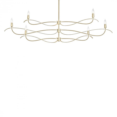 Hubbardton Forge Willow 6 Light Large Chandelier Model: 136352-SKT-MULT-86