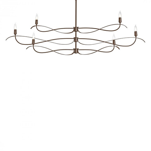 Hubbardton Forge Willow 6 Light Large Chandelier Model: 136352-SKT-MULT-86