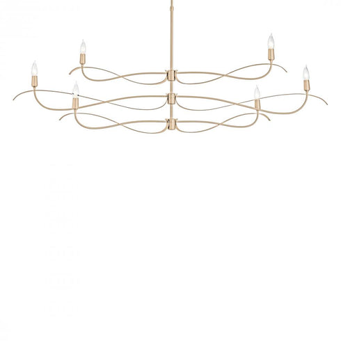Hubbardton Forge Willow 6 Light Large Chandelier Model: 136352-SKT-MULT-86