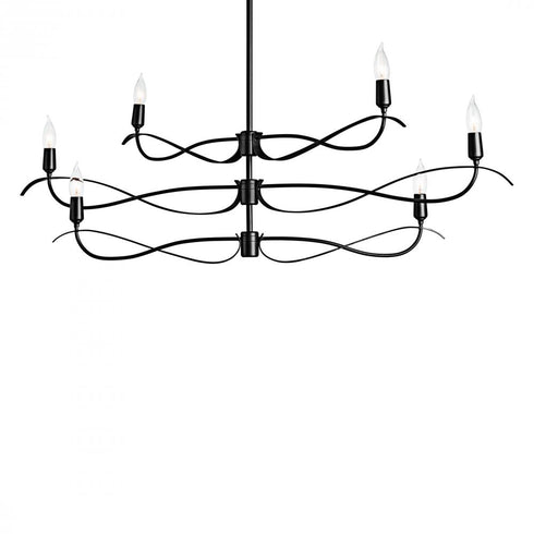 Hubbardton Forge Willow 6 Light Small Chandelier Model: 136350-SKT-MULT-82