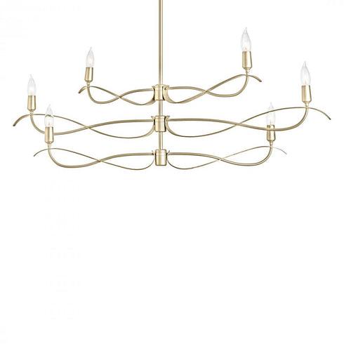 Hubbardton Forge Willow 6 Light Small Chandelier Model: 136350-SKT-MULT-82