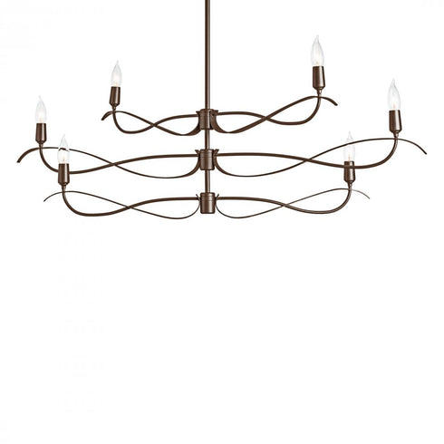 Hubbardton Forge Willow 6 Light Small Chandelier Model: 136350-SKT-MULT-82