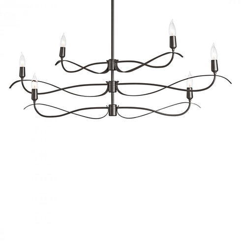 Hubbardton Forge Willow 6 Light Small Chandelier Model: 136350-SKT-MULT-82