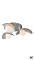Hubbardton Forge Yoki 3 Light Semi Flush in Sterling Finish Model: 122110-SKT-85