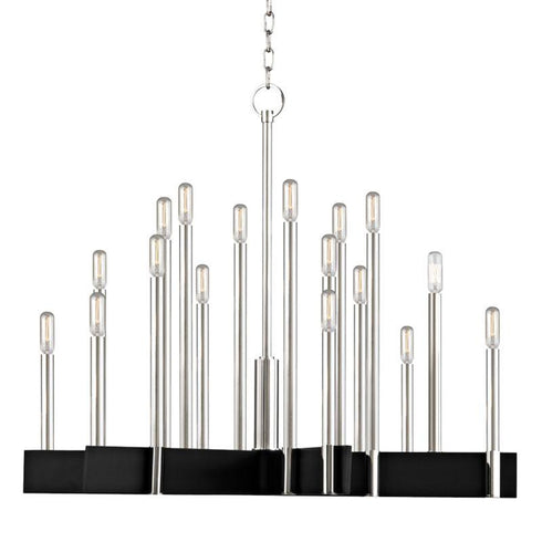 Hudson Valley Abrams Chandelier in Polished Nickel Finish Model: 8834-PN