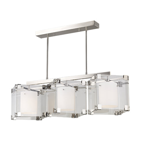 Hudson Valley Achilles 3 LIGHT ISLAND LIGHT in Polished Nickel Finish Model: 4154-PN