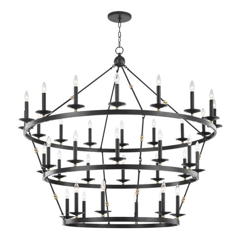 Hudson Valley Allendale 36 LIGHT CHANDELIER in Aged Old Bronze Finish Model: 3258-AOB