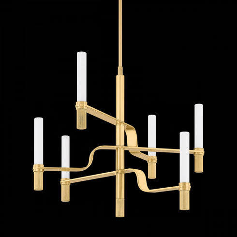 Hudson Valley Allentown Chandelier in Aged Brass Finish Model: 4006-AGB