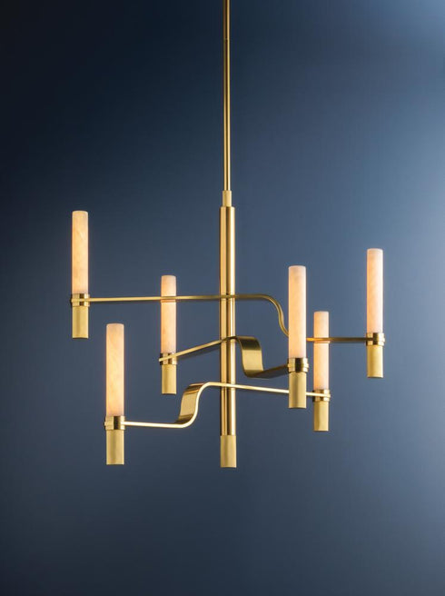 Hudson Valley Allentown Chandelier in Aged Brass Finish Model: 4006-AGB