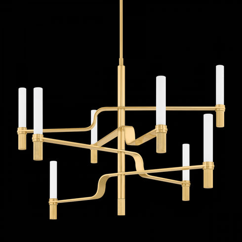 Hudson Valley Allentown Chandelier in Aged Brass Finish Model: 4008-AGB