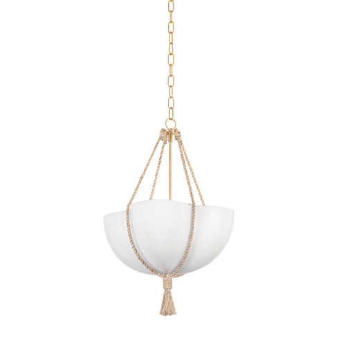 Hudson Valley AMBERLEY Pendant in Vintage Gold Leaf Finish Model: 1020-VGL