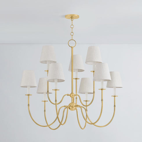 Hudson Valley Amina Chandelier in Aged Brass Finish Model: 6939-AGB