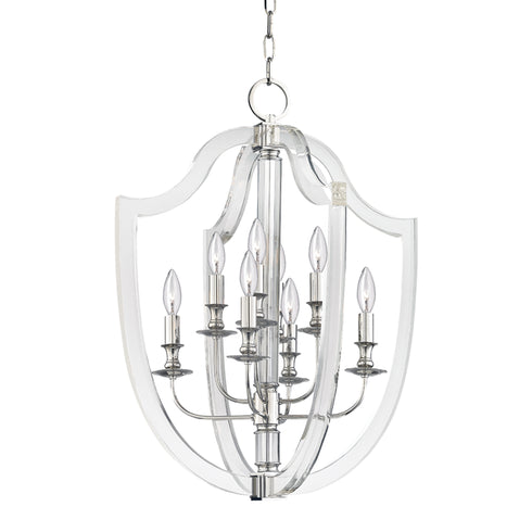 Hudson Valley Arietta 8 LIGHT PENDANT in Polished Nickel Finish Model: 6520-PN