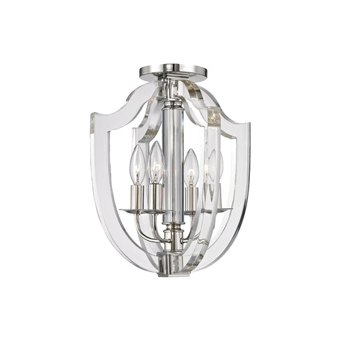 Hudson Valley Arietta Semi Flush in Polished Nickel Finish Model: 6500-PN