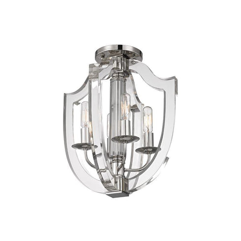 Hudson Valley Arietta Semi Flush in Polished Nickel Finish Model: 6500-PN