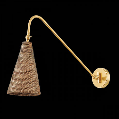Hudson Valley Averack Plug In Sconce in Aged Brass Finish Model: 5416-AGB