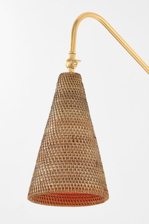 Hudson Valley Averack Plug In Sconce in Aged Brass Finish Model: 5416-AGB