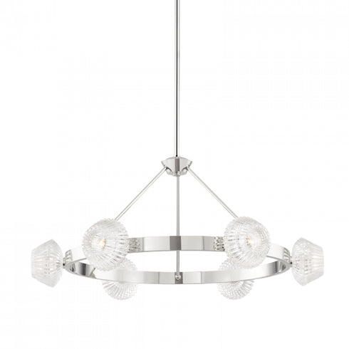 Hudson Valley Barclay Chandelier in Polished Nickel Finish Model: 6135-PN