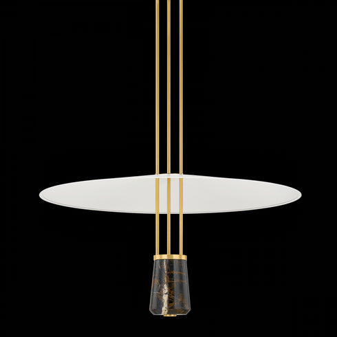 Hudson Valley Barnegat Pendant in Aged Brass Finish Model: 8336-AGB/SWH