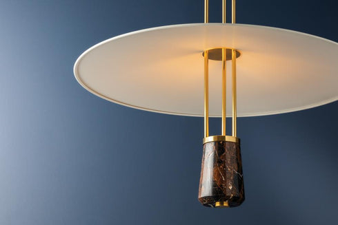 Hudson Valley Barnegat Pendant in Aged Brass Finish Model: 8336-AGB/SWH
