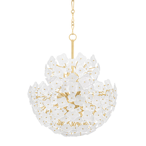Hudson Valley BARRYTOWN Chandelier in Vintage Gold Leaf Finish Model: 5613-VGL