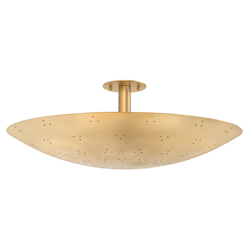 Hudson Valley BERN Flush Mount in Vintage Brass Finish Model: 8728-VB
