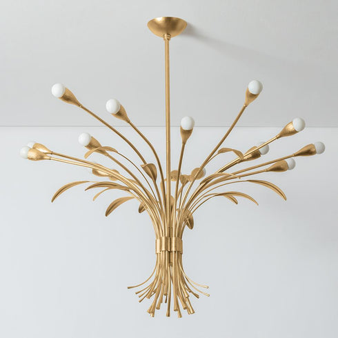 Hudson Valley Bilston Chandelier in Vintage Gold Leaf Finish Model: 1915-VGL