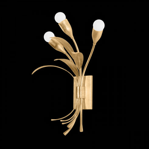 Hudson Valley Bilston Wall Sconce in Vintage Gold Leaf Finish Model: 1903-VGL