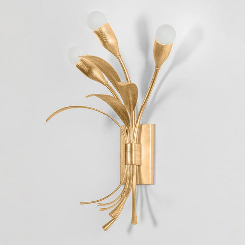Hudson Valley Bilston Wall Sconce in Vintage Gold Leaf Finish Model: 1903-VGL