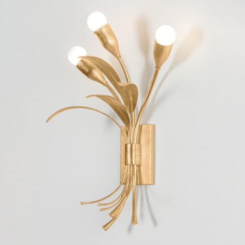 Hudson Valley Bilston Wall Sconce in Vintage Gold Leaf Finish Model: 1903-VGL