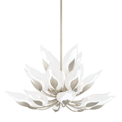 Hudson Valley Blossom 20 LIGHT CHANDELIER in Silver Leaf Finish Model: 4840-SL