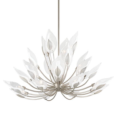 Hudson Valley Blossom 28 LIGHT CHANDELIER in Silver Leaf Finish Model: 4856-SL