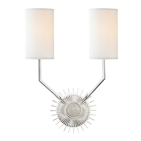 Hudson Valley Borland Wall Sconce in Polished Nickel Finish Model: 5512-PN