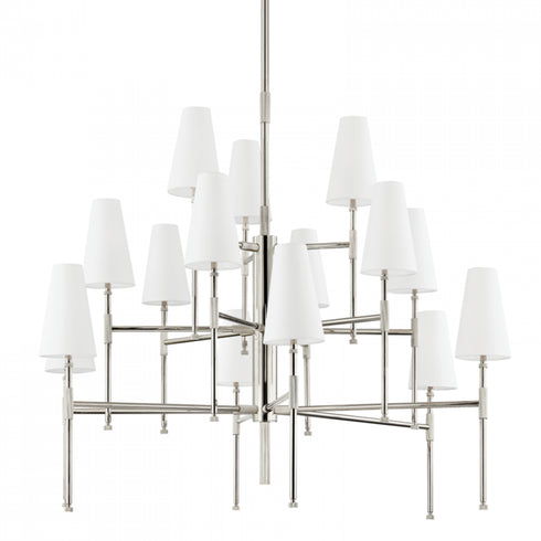 Hudson Valley Bowery Chandelier in Polished Nickel Finish Model: 3748-PN