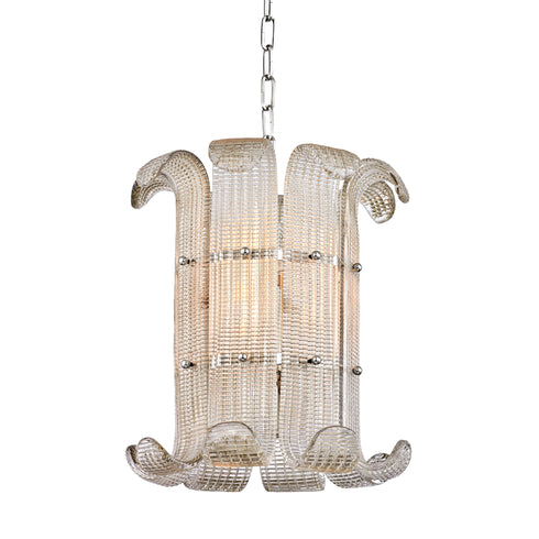 Hudson Valley Brasher 4 LIGHT CHANDELIER in Polished Nickel Finish Model: 2904-PN