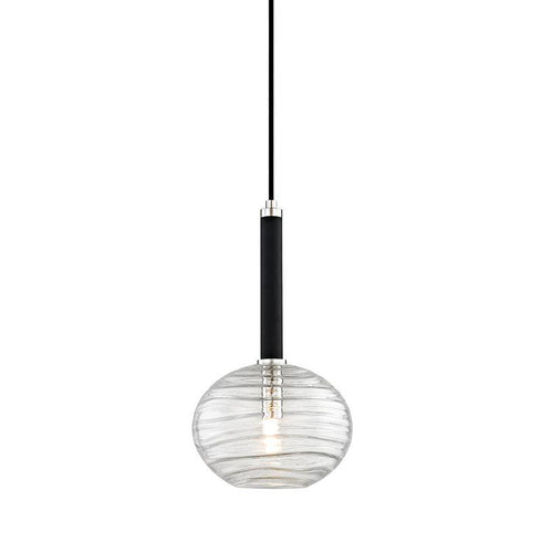 Hudson Valley Breton 1 LIGHT PENDANT in Polished Nickel Finish Model: 2410-PN