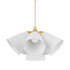 Hudson Valley Bronson Chandelier in Aged Brass/White Plaster Finish Model: BKO1502-AGB/WP