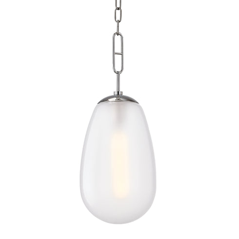 Hudson Valley Bruckner 1 LIGHT LARGE PENDANT in Polished Nickel Finish Model: 2109-PN
