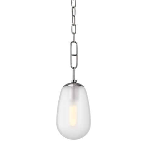 Hudson Valley Bruckner 1 LIGHT SMALL PENDANT in Polished Nickel Finish Model: 2106-PN
