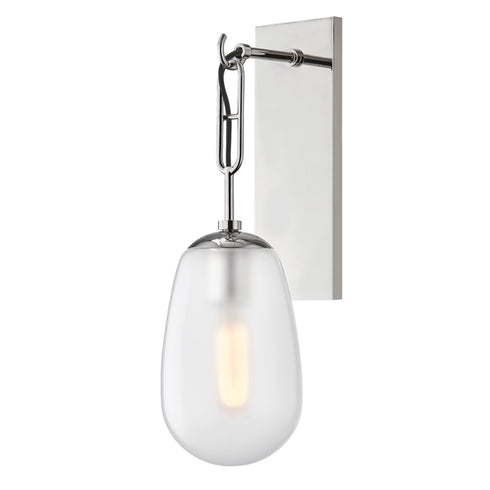 Hudson Valley Bruckner 1 LIGHT WALL SCONCE in Polished Nickel Finish Model: 2101-PN